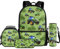 Renewold Ensemble sac à dos d'école 4 pièces avec boîte à déjeuner, trousse à crayons, manchon pour bouteille pour filles, garçons, sac à déjeuner de grande capacité pour adolescents, Tracteur, Taille