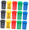 Lot de 15 Poubelles Miniatures pour Enfants, Mini Poubelles, Jouets De Tri des Déchets pour La Maison Et L'école, Accessoires pour Maison De Poupée