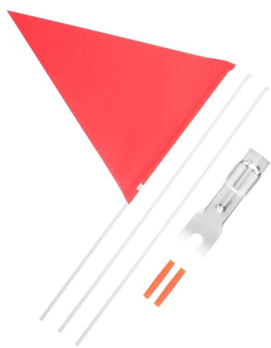 NOLITOY Drapeau De Sécurité Vélo Garçon Et Filles Rouge Mât Fibre De Verre Solide Signalisation Sécurité Ajustable Accessoire Cyclisme Plein Air Balade Vélo Garçon Et Filles