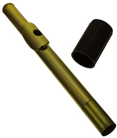 Flötenkopfstück aus Weißem Messing, Vergoldet, 16 Löcher | Abs Ausführung, Gratfrei Verarbeitet und Leicht zu Reinigen, für Professionelle und Fortgeschrittene Spieler