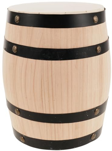 BESPORTBLE Vintage Holz Hocker Whiskyfass Beistelltisch 21cm Garten Terrasse Balkon Landhausstil