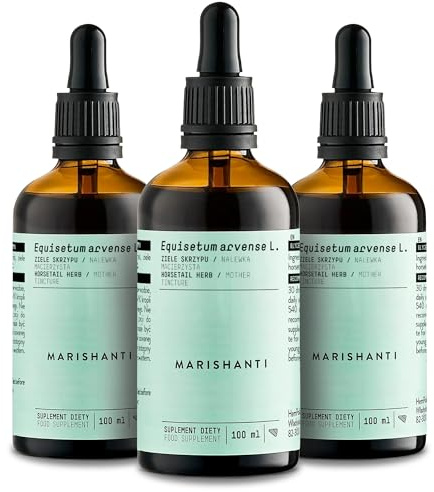 Schachtelhalm (Equisetum arvense) Alkoholfreie Urtinktur – flüssiger Extrakt – Tropfen – 100 ml – Nahrungsergänzungsmittel – Marishanti – 100% natürlich und vegan