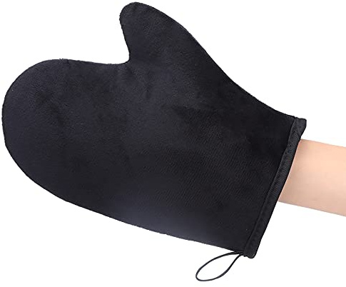 Cryfokt Weicher Bräunungshandschuh, Wiederverwendbares Werkzeug Zum Auftragen von Lotion, Doppelseitiger Selbstbräuner-Handschuh für Perfekte Bräune, Geeignet für den Innen- und Außenbereich