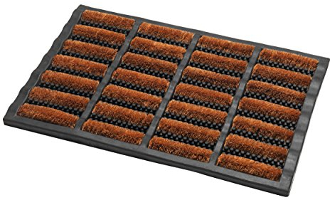 Addis Terrington Door Mat Heavy Duty Rubber Tuff 100% Natural Coir Bristle-60 x 40 cm, Coir & PVC, 60_x_40_cm, 517492