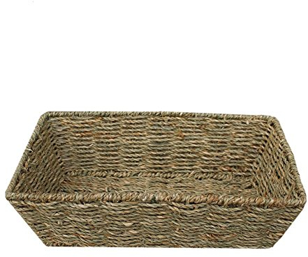 Red Hamper Extra Large Tapered Seagrass Tray, Wicker, Brown, 14 x 30.5 x 44 cm