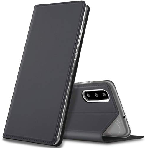 Verco Handyhülle kompatibel mit P30, Premium Handy Flip Cover für Huawei P30 Hülle [integr. Magnet] Case Tasche, Schwarz