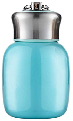 Small Mini Vacuum Insulated Water Bottle Portable Leakproof Travel Mug Stainless Steel Cold and Hot 7oz/200mL Thermal Flask for Kids Children Women School Office Lunch Coffee Milk Tea (SkyBlue)