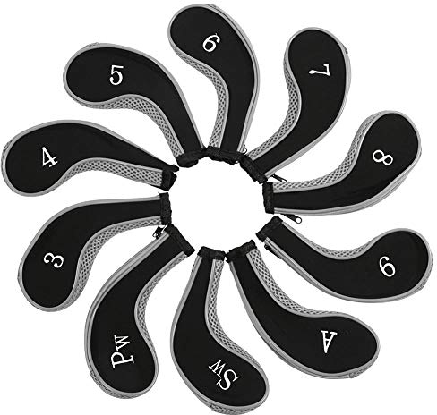 VGEBY1 Golfschläger Eisen Kopfbedeckungen, 10Pcs Neopren wasserdichter haltbarer Putter Schutz Kasten Go