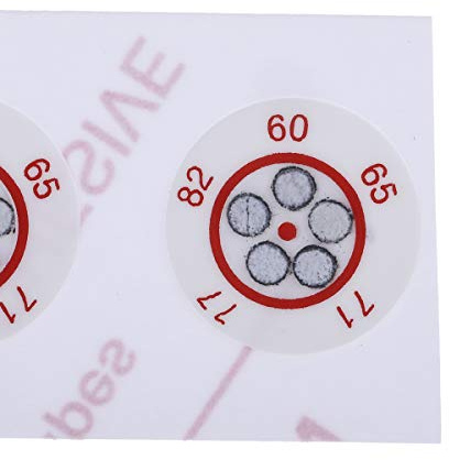 RS PRO Temperaturmessstreifen 60 °C / 82 °C 5 Messbereiche 10 Stk. Rund, Packung a 10 Stück