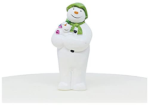Anniversary House Official The Snowman™ and The Snowdog Cake Topper, Sturdy Resin Material, Reusable Christmas Decoration, Luxury Boxed Raymond Briggs Giftable, Cake Decorations, Keepsake, BX304