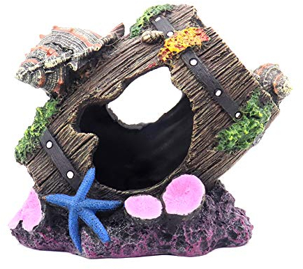 Ulifery Aquarium-Versteck mit zerbrochenem Fass