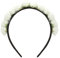 Oblique Unique® Rosen Haarreifen Blumen Haarreif Prinzessin Braut JGA Hochzeit Tanzmarie Fasching Karneval Mädchen Damen Kopfschmuck (Weiß)
