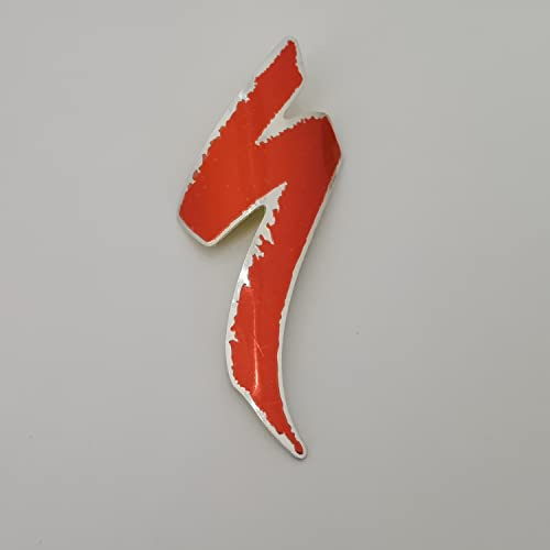 Gepinke Lightning S-Works Fahrrad-Metall-Aufkleber, weiche Aluminiumlegierung, Kopfbeschilderung, Specia, BMX, kreatives Etikett, Fahrradzubehör (rot)