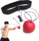 Verbesserter Box-Reflex-Ball, verstellbares Stirnband, Reaktionsball, Bungee-Cord Verwendet für Boxtraining Mixed Martial Arts Fitness Reaktionsfähigkeitstraining mit einem Ersatzseileinfädler