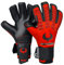 Renegade GK Eclipse Diablo Professionelle Torwarthandschuhe Pro-Tek Finger Schutz | 4mm EXT Contact Grip & Breathaprene | Rot & Schwarz Torwart Handschuhe (Größe 6, Jugend, Junior, Neg Cut, Level 5)