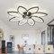 YUNLONG 35.4 Ceiling Fans with Lights and Remote Led Living Room Dimmable Ceiling Lights DC Motor Ceiling Fans with Lamps Reversible 6-Speed Lighting Fan Chandelier for Bedroom Lounge Hall,Black