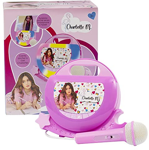 Giochi Preziosi M-Canta Tu, il karaoke portatile che ti permette di cantare con Charlotte, con luci led, Multicolore, CHR04000