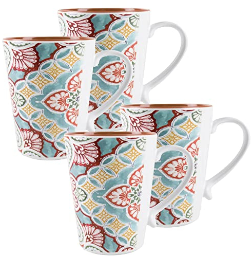 Purely Home Rio Corte Melamine Mugs - Outdoor/Camping/BBQ - Plastic/Melamine Reusable Outdoor Drinkware x 4