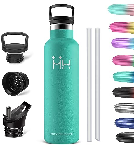 HoneyHolly Botella de Agua, 1L Acero Inoxidable, Botella Agua Termica, Botella Agua, Aislamiento Al Vacío de Doble Pared, Termos, Cantimplora para Adultos, Deporte, Gimnasio