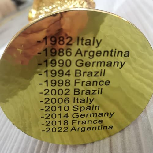 LNGODEHO 2022 WM-Nachbildung-Trophäe, Kunstharz, Fußball-Sport-Fan-Gedenkpreis, Fußballmeister, Souvenirs für Schlafzimmer, Büro, Desktop-Dekoration (13 cm)