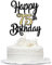 Black Gold Happy 75th Birthday Cake Topper, Cheers to 75 Years Birthday Cake Decoration,75 Fabulous Cake,75th Anniversary Cake Topper,men and women 75 years old happy birthday Party Decoration