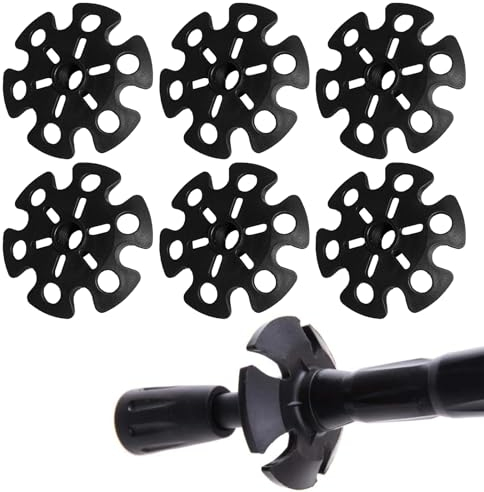 Schneeteller für Wanderstöcke,Wanderstockkorb,Ersatz für Schneeschieber,Schutz für Wanderstockspitzen,Schneeschlammkörbe für Wanderstöcke,Gummi Trekkingstock Spitzen,6 Stück