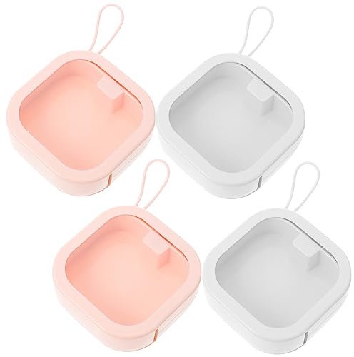 MAGICLULU 4 Stück Tragbare Aufbewahrungsbox Sichtbares Ohrringetui Bobby-pin-organizer Box Mit Haarspangen Organizer Für Haarbänder Komfortabel Abs Spender Reisen Staubdicht