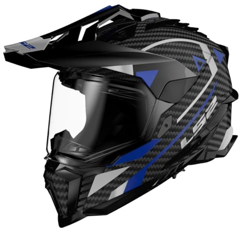 LS2, Motorrad-Crosshelm Explorer Carbon Adventure Blue, XL