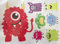 Selections Garden Monster Stickers Wheelie Bin Stickers Wall Stickers etc Largest Sticker 20cm Decals