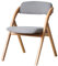 Klappbarer Bürostuhl Aus Massivem Holz, Einfacher Und Tragbarer Esszimmerstuhl, Bequemer Konferenzstuhl Mit Rückenlehne (Color : Grey, S : 52.5 * 60 * 78.5 cm)