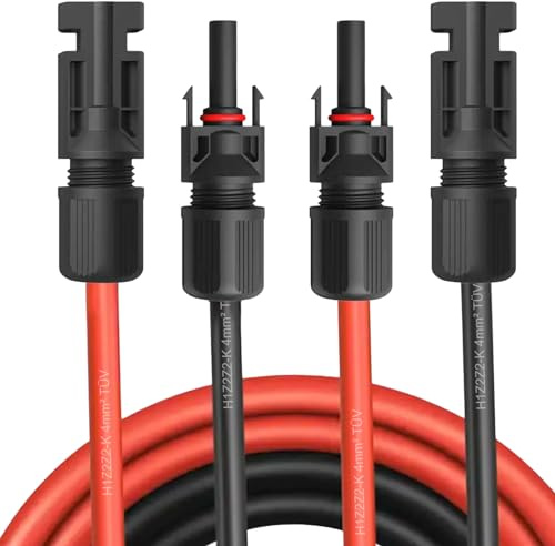 UC-Express Solar Verlängerungskabel für Solarpanel - Solarkabel mit PV Stecker/Buchse - Solarstecker - Kabel 4 mm² / 6 mm², Kabelquerschnitt:4mm², Länge:2X 20m inkl. 0% MwSt. gem. § 12 Abs. 3 UStG