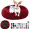 Hundebett Rund Plüsch Hundekissen Weich Warm Hundebetten Anti-Angst, Hundehütte Flauschig Kissen Hundebett Waschbar für Kleine, Mittelgroße, Große Hunde Rot 40cm