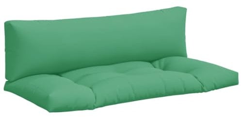 vidaXL Palettenkissen 2-TLG., Palettenpolster für Europaletten, Palettensofa Kissen Indoor Outdoor, Palettenauflage Sitzkissen Rückenkissen, Grün Stoff