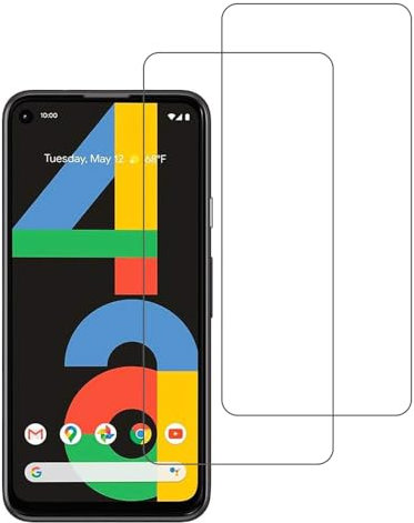 HYGMOCC Displayschutzfolie Design für Google Pixel 4A 4G gehärtetes Glas Anti-Kratzer Anti-Fingerabdruck Blasenfrei[2er Pack]