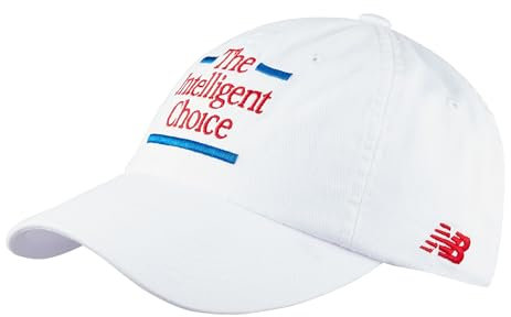 New Balance Unisex 6 Panel The Intelligent Choice Graphic, Herren & Damen NB Mützen, Einheitsgröße, weiß, Einheitsgröße