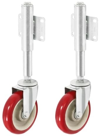 2er Federbelastete Torwalzen Torrollen Set räder rollen laufrollen garagentor feder 125mm / 100mm Torwalzen 150 KG Belastbarkeit tor hoftor Gartentor Bauernhof 360 Grad drehbar (125mm)