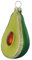 Christbaumschmuck Glas 7,5cm - Avocado Figur zum Aufhängen - handbemalt - Weihnachtsbaum Anhänger für Weihnachten - Christbaumanhänger & Weihnachtsbaumschmuck - Essen Frucht Grün