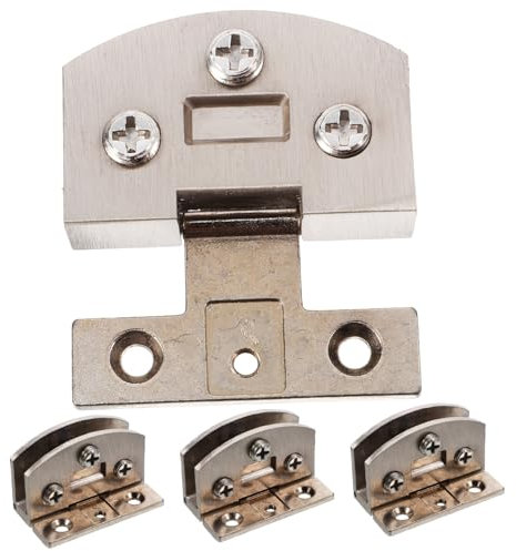 ASAKKURA Duschtürscharnier Glastürscharnier Glasklemme 4 Stück aus Rostfreiem Edelstahl Robust und Langlebig für Badezimmer Glastüren und Duschtüren Einfache Montage Sanftes und Öffnen