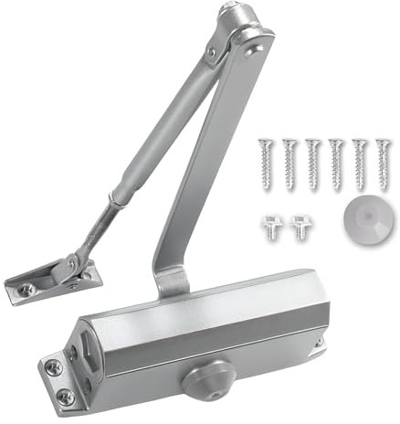 Cierrapuertas automatico, muelle puerta con brazo articulado hidráulico, muelle cierrapuertas de 45-60kg, cierre puerta con retenedor silencioso, cierra puertas automatica con freno automatico