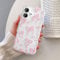 UEEBAI Bow Case for iPhone 16 6.1, Wavy Cute Ribbon Pretty Aesthetic Case Curly Stylish Soft Wave Clear Phone Case Shockproof Protective Pretty Cover for Women Girl - Pink
