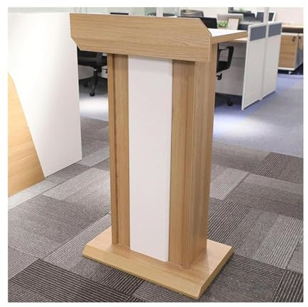 NZPOST Modernes Rednerpult aus Holz mit offenem Stauraum Rednerpult aus Holz ...