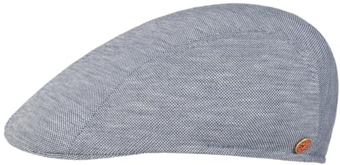 Mayser Prince Soft Flatcap Schirmmütze meliert Mehrfarbig Made in EU Herren Frühling Sommer blau 57 cm