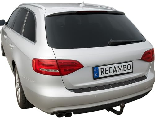 RECAMBO Ladekantenschutz ABS-Kunststoff - kompatibel für Audi A4 Avant / B8 8K / BJ 2007-2015 - robust & passgenau - optimaler Schutz für die Stoßstange
