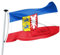 FLAGLY Premium Flagge Schleswig-Holstein – MADE IN GERMANY - mit oder ohne Wappen – hochwertige Flagge in verschiedenen Größen & Formaten (Hochformat & Querformat) – witterungsbeständig