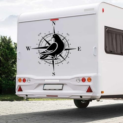 Rakelfix Kompass Taube Tauben Vogel Zucht Brieftaube Aufkleber Sticker Autoaufkleber Größe/Farbe WÄHLBAR Camper Caravan Auto