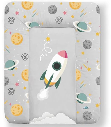 Kikido Materassino Fasciatoio 70x50 - Shuttle - Cuscino Fasciatoio Lavabile per Cambio Pannolino - Materasso Fasciatoio Neonato per Cassettiera 50x70 - Universale e Impermeabile