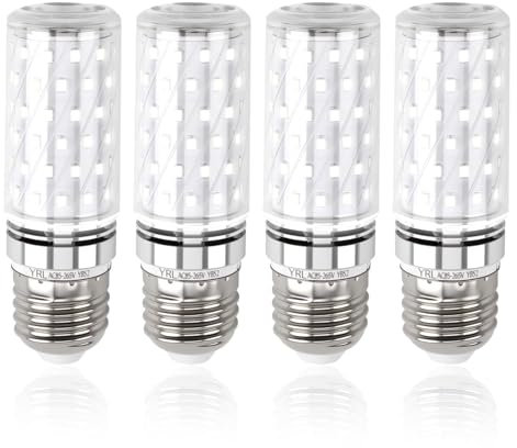 Dozylive Ampoule E27 Maïs, Ampoule LED E27 Blanc Froid 6000K AC 220-240V Gros culot à vis pour Lustre, Lampe de bureau, Applique Équivalent Ampoule Incandescence, Lot de 4