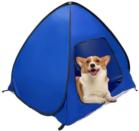 Campingzelt für Hunde, UV-Schutz, tragbar, Unterschlupf für Tiere, Zelt D für Katzen und Hunde, für Rasen, Garten, Camping, Picknick, Terrasse, Hinterhof, Ausflüge