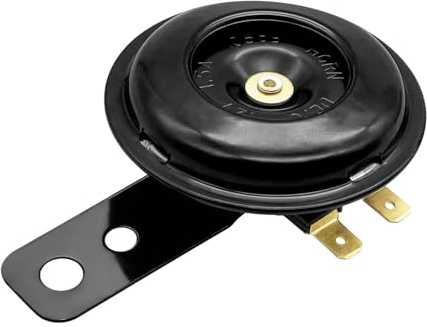 Hoembpn Signalhorn 12V/1.5A Laute Universal Hupe 105dB Wasserdicht Metall Motorrad Hupe Geeignet für Motorräder, Autos, LKWs, Roller, Karts, Geländewagen, Vespas