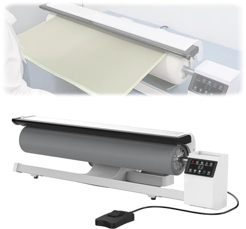 Mixtric 90cm Rotary Steam Ironing Press, Continuous Steam Roller Iron for Clothes, Curtains, Tablecloths, Hotel Linen Ironer for Commercial and Home Use,White